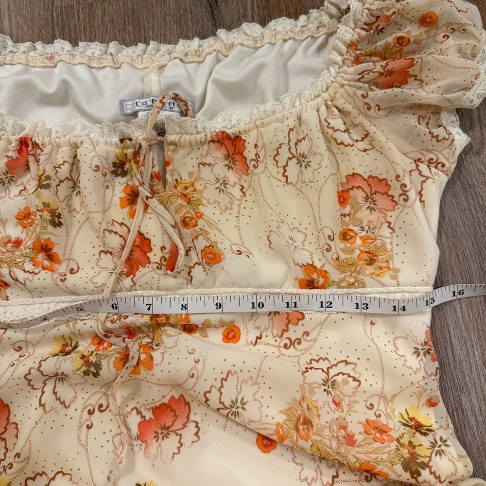 VTG La belle Dress Women’s S Milkmaid Floral Lace Fairy Coquette Cottagecore Y2K - Picture 8 of 10